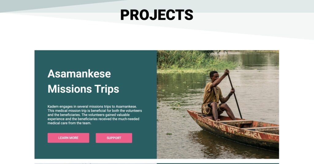 KADEM Projects Screen